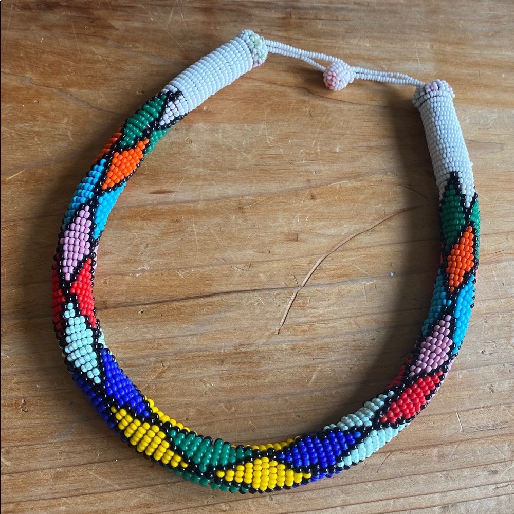 Beaded choker necklace Multicolor - Picture 3 of 5